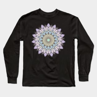 Colorful entanglement Mandala Long Sleeve T-Shirt